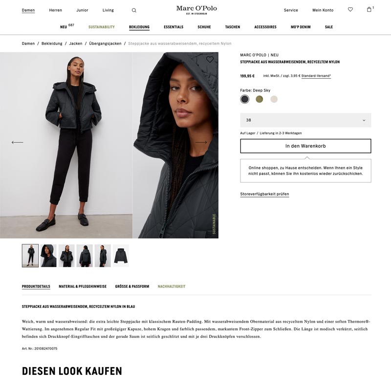 Marc O'Polo — Produktdetailseite